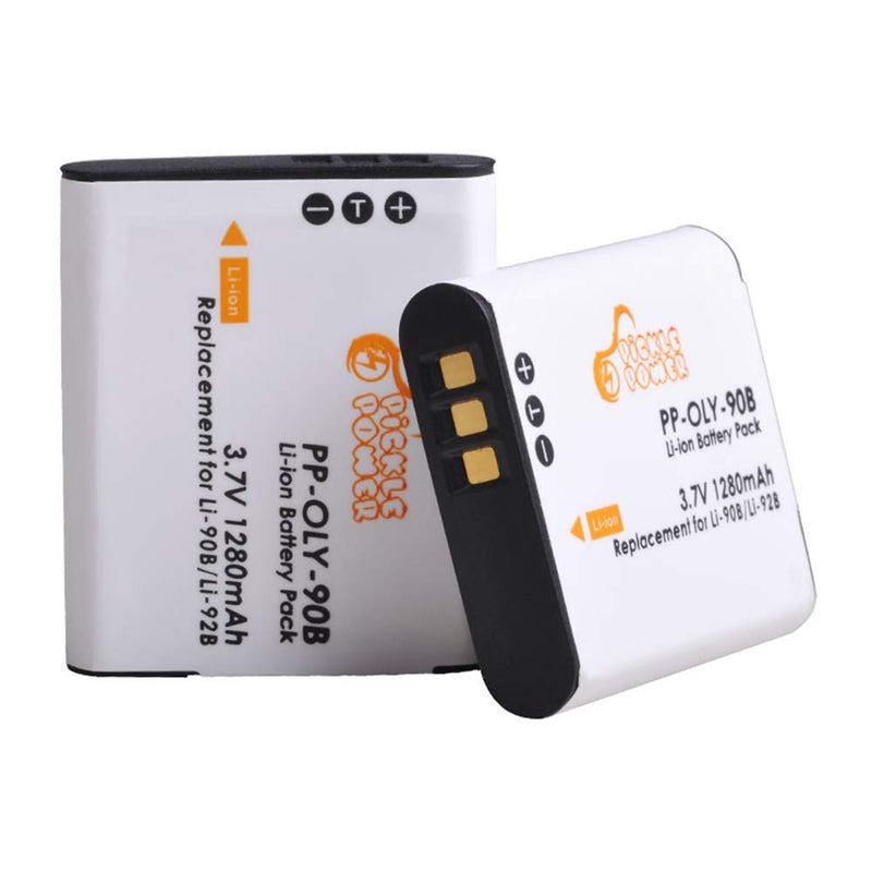 LI-92B LI-90B Battery and LED Dual Charger Compatible with Olympus Tough TG-5 TG-6 TG-4 TG-3 TG-2 TG-1 TG-Tracker SH-50 iHS SH-60 XZ-2 iHS SH-1 SH-2 SP-100 2 battery 1 charger