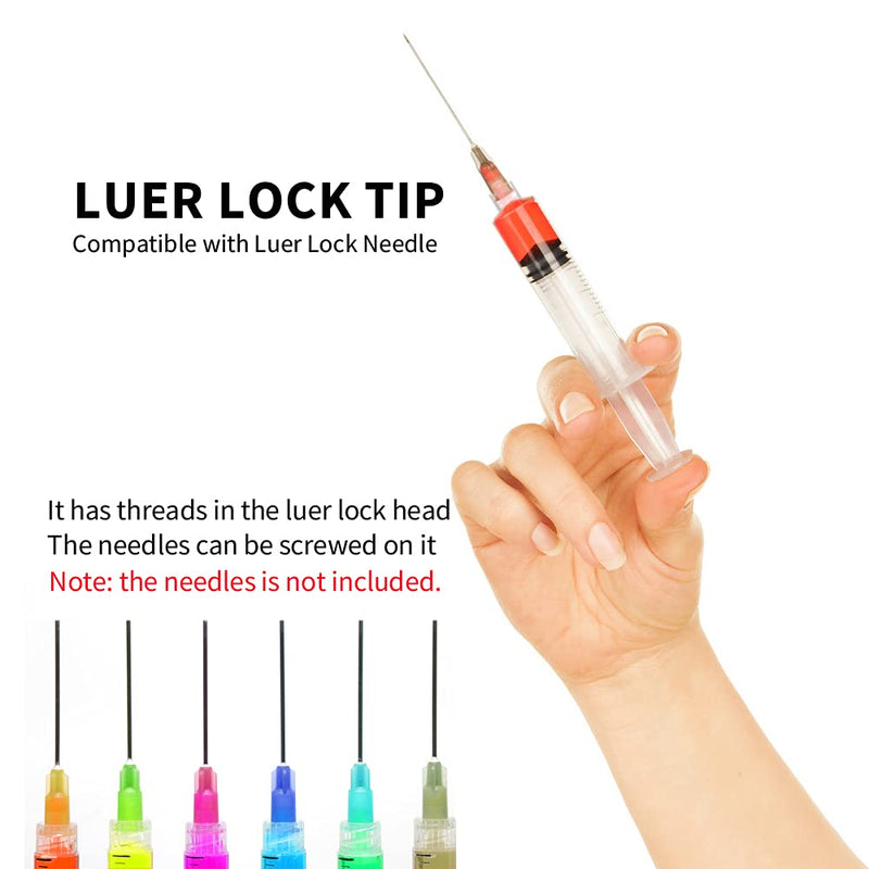 10ml Luer Lock Syringe 20-Pack Plastic 10ml Syringes with Luer Lock Tip, Individually Sterile Sealed, No Needle 20.0