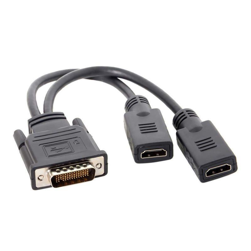 DMS 59 Pin to 2 HDMI Cable, CABLEDECONN DMS 59 Pin Male to HDMI Female Dual Monitor Extension Cable Adapter for Lhf Graphics Card (DMS 59 pin Dual hdmi)