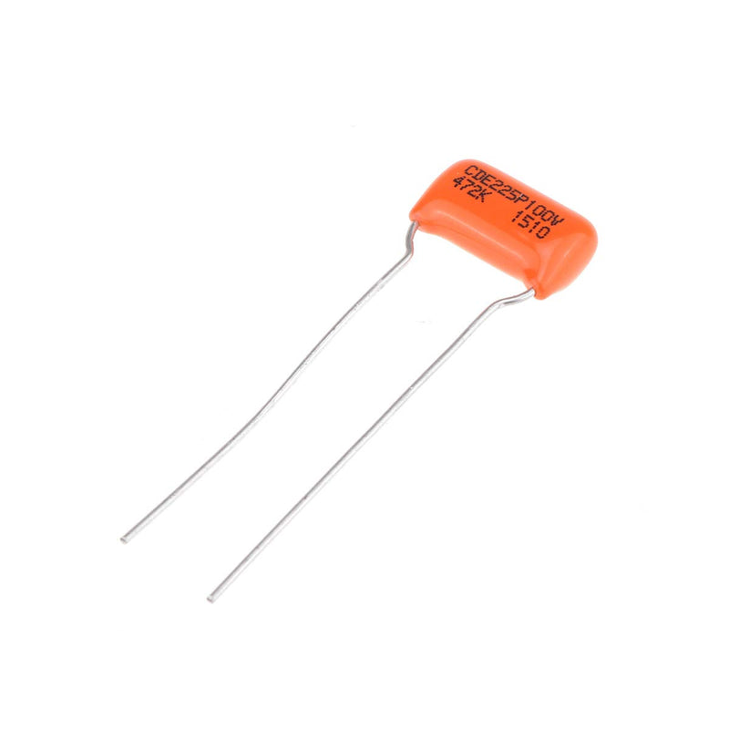 CDE Sprague Orange Drop Capacitors Tone Caps Polyester Film .0047uF 225P 472K 100V for Guitar or Bass (Set of 2) 100V 0.0047uF