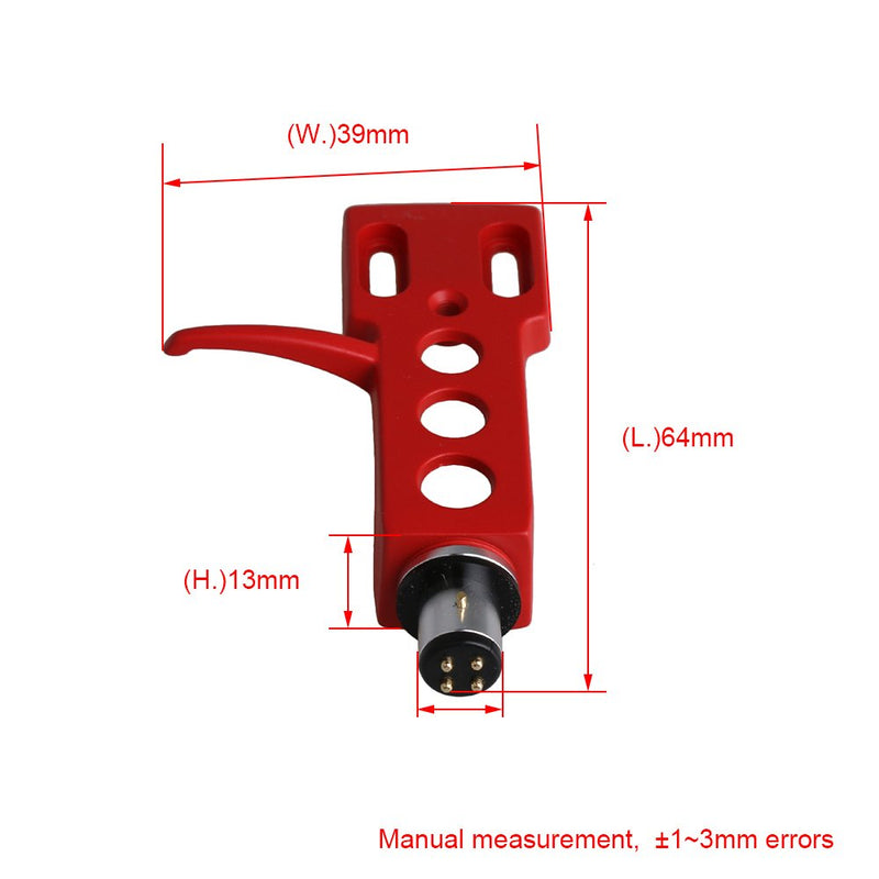 [AUSTRALIA] - Mxfans Red Phonograph Cartridge Head Shell H-4 Headshell with 4 Wires 