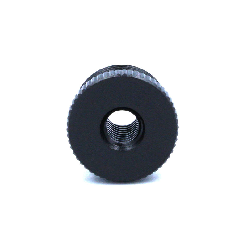 5/8''-27 Male to 1/4''-20 Female Mic Screw Adapter for use with mic Stands with 1/4''-20 Threads (Black) Black