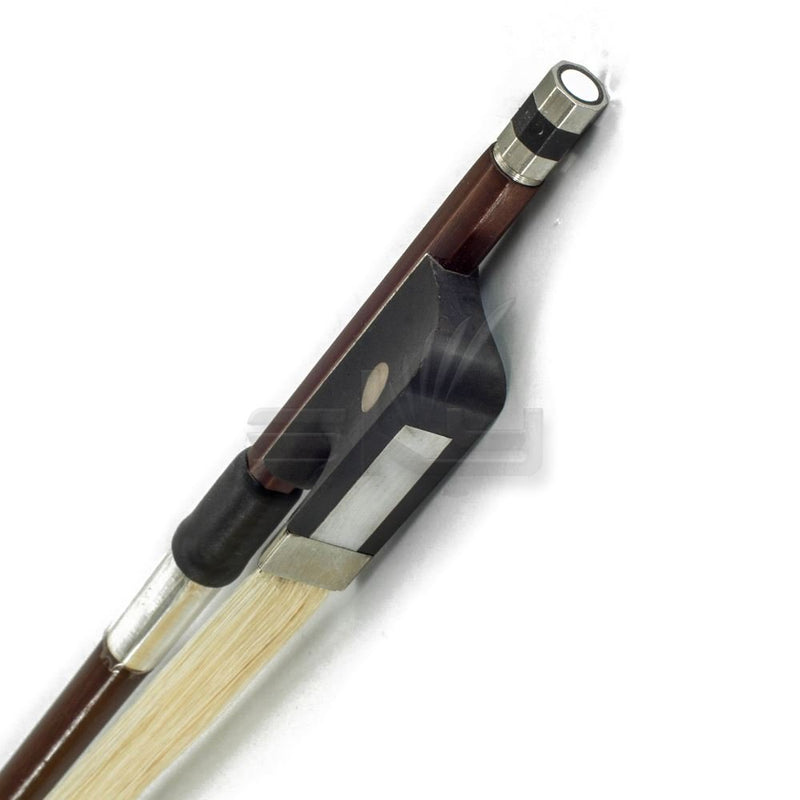 SKY 4/4 Full Size Cello Bow Round Stick Ebony Frog Brazil Wood Mongolian Horsehair Well Balanced Brazilwood Round Stick