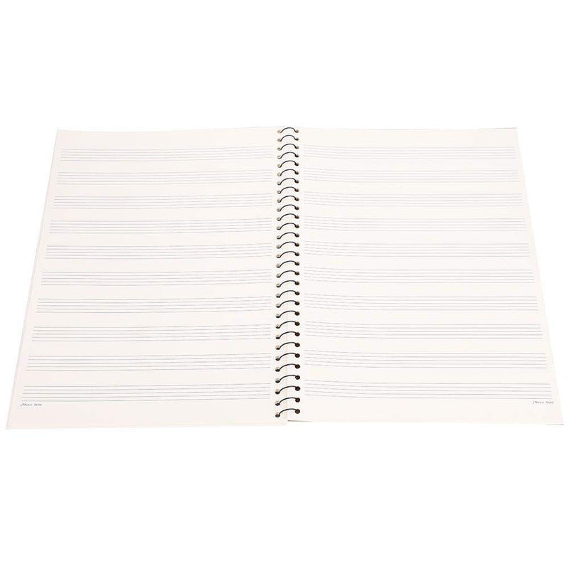 Manuscript Paper Notebook, 50 Pages Musical Notation Staff Notebook Music Manuscript Writing Paper (Black Piano)