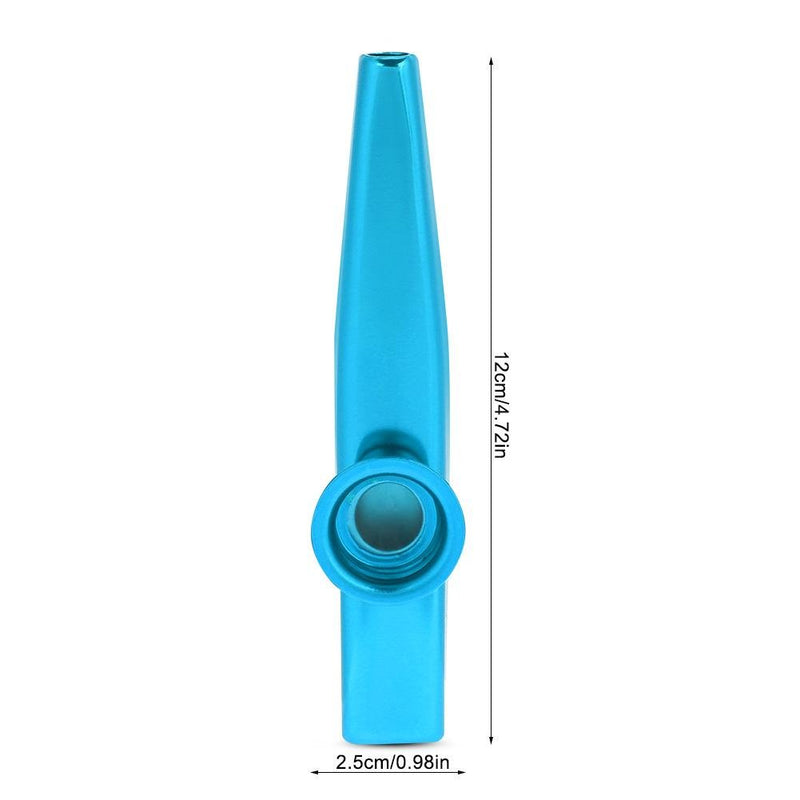 Drfeify Kids Kazoo, Durable Metal Kazoo Flute Mouth Organ Music Instrument Gift Toy for Children Kids Blue