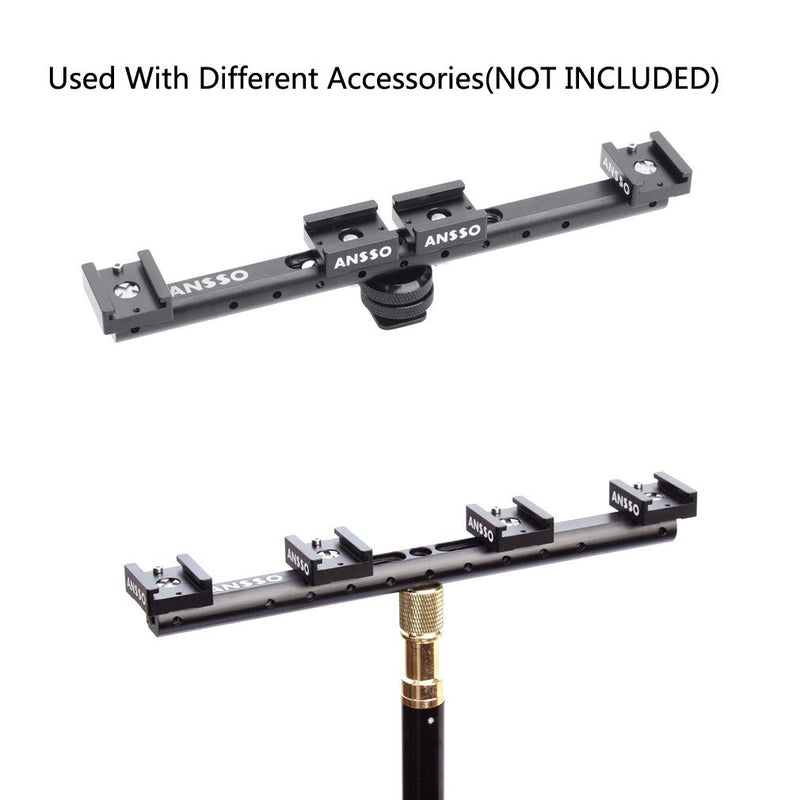 200mm (7.87") Long 15mm Cheese Rod Rail Riser 1/4" Thread Cheese Plate Bar for DSLR Camera Video Camcorder Cage Grip Rig