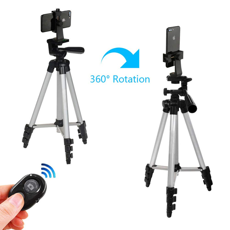 Phone Tripod Mount for iPhone Smartphone Holder Phone Adapter Clip with Remote for iPhone 12 11 Pro Xs Max XR X 8 7 6 6s Plus Samsung Nexus