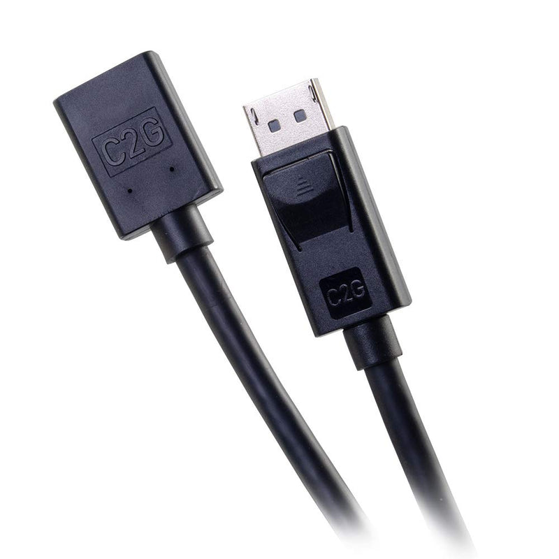 C2G Short Extension Cable, Display Port Cable, Male to Female, Black, 6 Feet (1.82 Meters), Cables to Go 54451