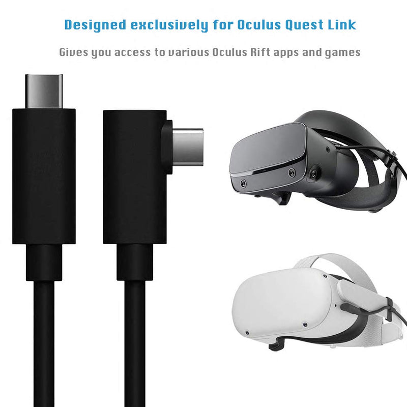 Quest Link Cable 16ft，Compatible for Oculus Quest and Quest 2 Headset and Gaming PC，Type C to C 5Gbps High Speed Data Transfer Charging Cord