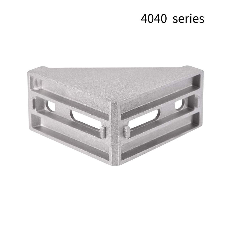 uxcell Corner Bracket Gusset, 80mm x 80mm for 4040 Series Aluminum Extrusion Profile, 4 Pcs (Silver)