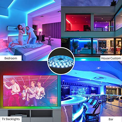 [AUSTRALIA] - LED Strip Lights, Waterproof LED Lights, 32.8ft RGB Color Changing Lights, Music Sync Built-in Mic, Bluetooth APP Controlled, 5050 Flexible Light Strip Kit, Rope Lights for Home, Party, TV, Ceiling App Control 