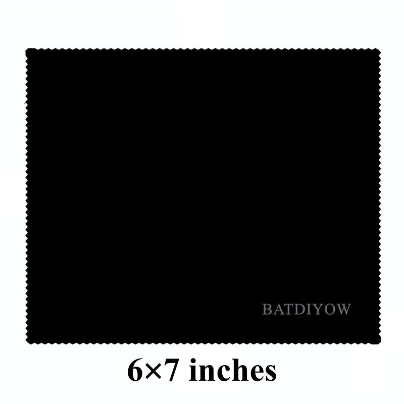 BATDIYOW Premium Microfiber Cleaning Cloths 8 Pack 6 x 7 inches for Glasses Screens and Electronics