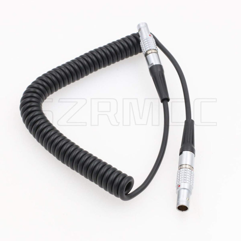 SZRMCC for ARRI Cameras 5 Pin Male to 5 Pin Male Timecode Coiled Cable for Sound Devices Ambient Lockit Zaxcom TC in/Out
