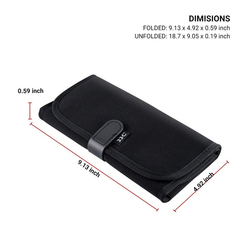 8 Pockets Lens Filter Case Up to 82mm (37mm 40.5mm 43mm 46mm 49mm 52mm 55mm 58mm 62mm 67mm 72mm 77mm) for Round or Square Filters, Belt Loop Design, Folding Camera Filter Pouch Wallet Holder Case