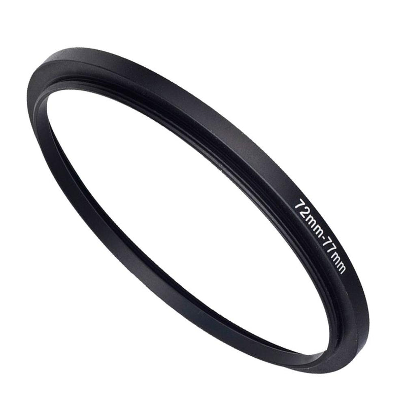 72mm-77mm Step Up Ring(72mm Lens to 77mm Filter, Hood,Lens Converter and Other Accessories) (2 Packs), Fire Rock 72-77 Aerometal Camera Lens Filter Adapter Ring…
