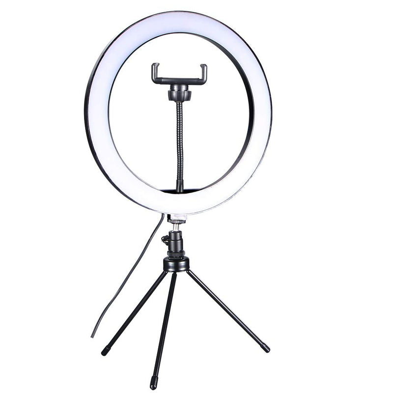 Paddsun 10" Selfie Ring Light Fill LED Light with Tripod Stand & Cell Phone Holder for YouTube Vide Live Stream,Makeup,Photography,Video Recording,Shooting,Compatible with IOS& Android