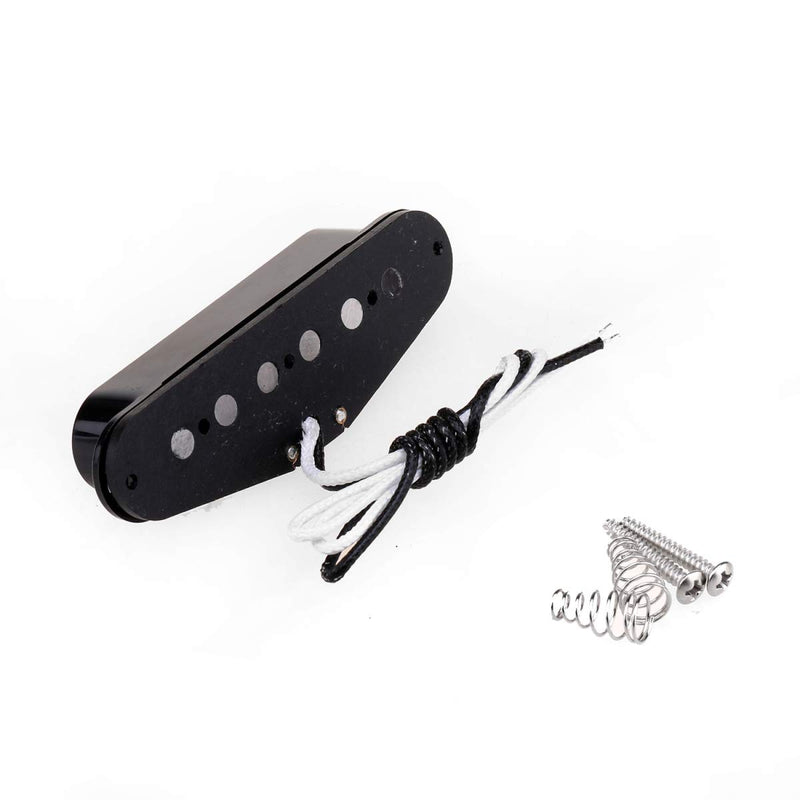 Wilkinson Vintage Tone Alnico 5 Staggered Single Coil Neck Pickup for Strat Style Electric Guitar, Black