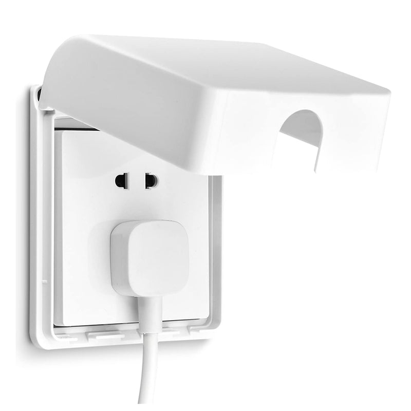 Heyiarbeit Weatherproof Cover Plug in Use Outlet Receptacle Protector 5.59"x3.27"x1.89"(LxWxH) for Retrofit Siding Construction 120 Type White 1Pcs White 124mm 1PCS