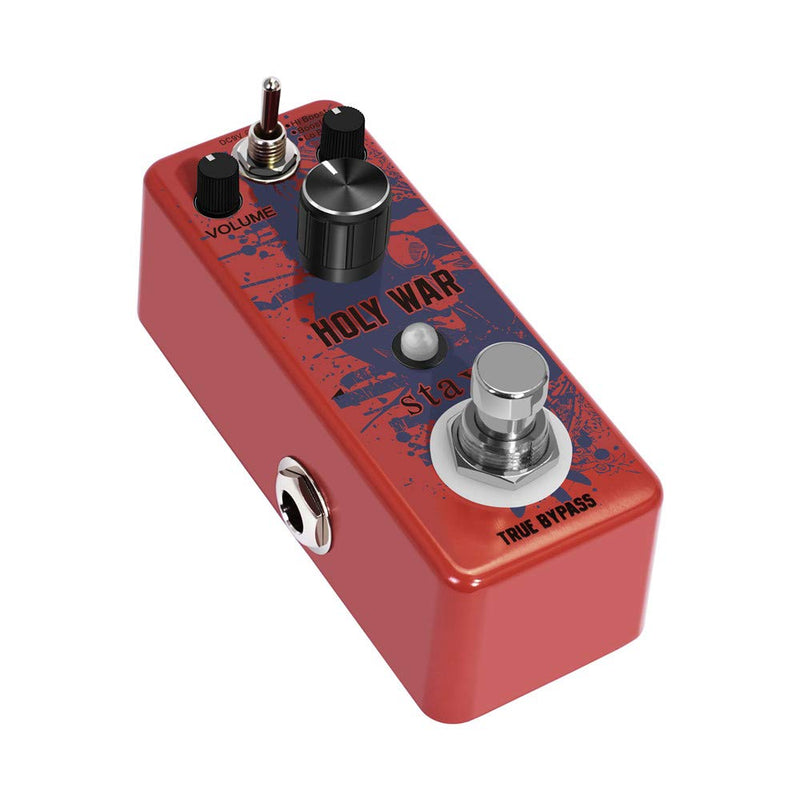 [AUSTRALIA] - Stax Guitar Holy War Pedal Analog Circuitry Metal Distortion Pedals For Electric Guitar Classic 80's Metal Sound Mini Size With True Bypass 