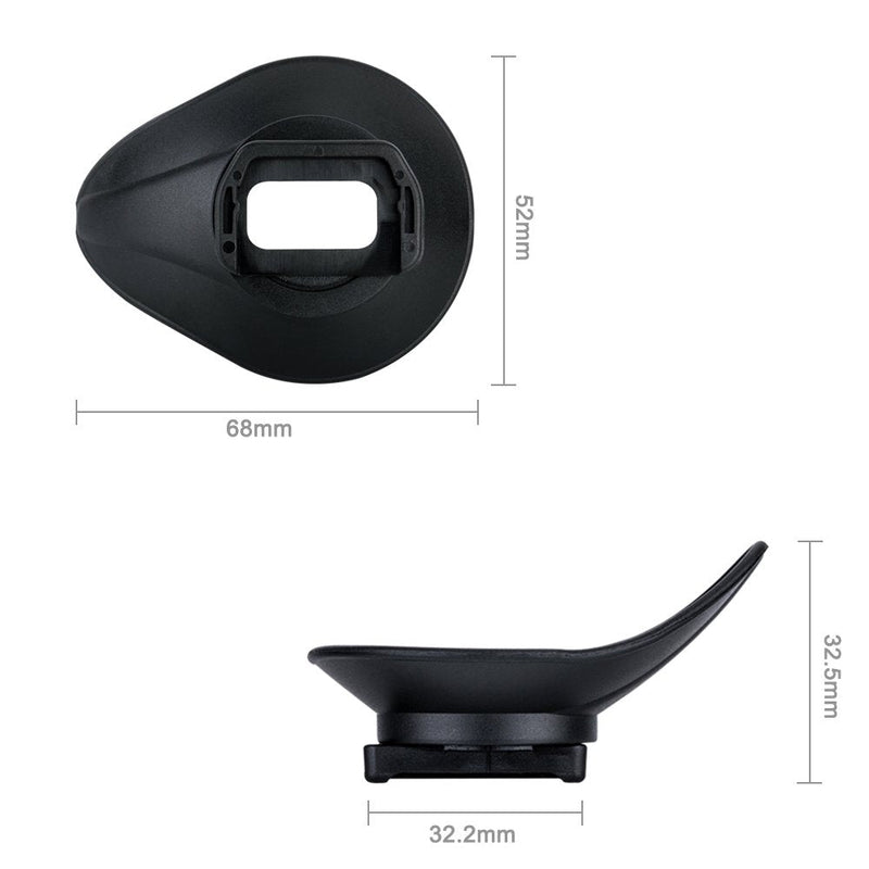 JJC Soft Silicone Camera Eyecup Eyepiece Eyeshade for Sony a6600 a6500 a6400 Viewfinder Protector Replaces Sony FDA-EP17 Eye Cup Oval Design