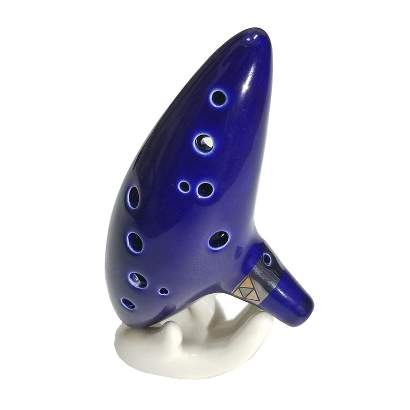 Aovoa Legend of Zelda Ocarina 12 Hole Alto C with Getting Started Guide Display Stand and Protective Bag BLUE NEW