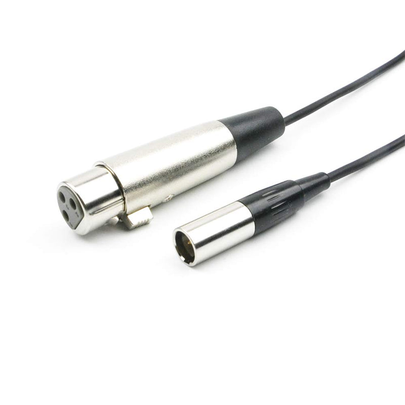 [AUSTRALIA] - HOSONGIN Mini XLR Male to XLR Female Cable, 3 PIN Mini XLR Microphone Cable for Blackmagic Pocket BMPCC 4K Camera Video Assist 4K, Mini XLR 3 Pin Pro Lapel Audio Cable Adapter 