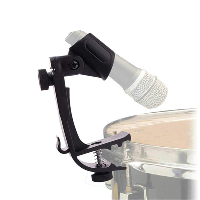 [AUSTRALIA] - Drum Microphone Clip Adjustable Drum Rim Mic Clip Drum Microphone Mount Clamp (Pack of 2) 