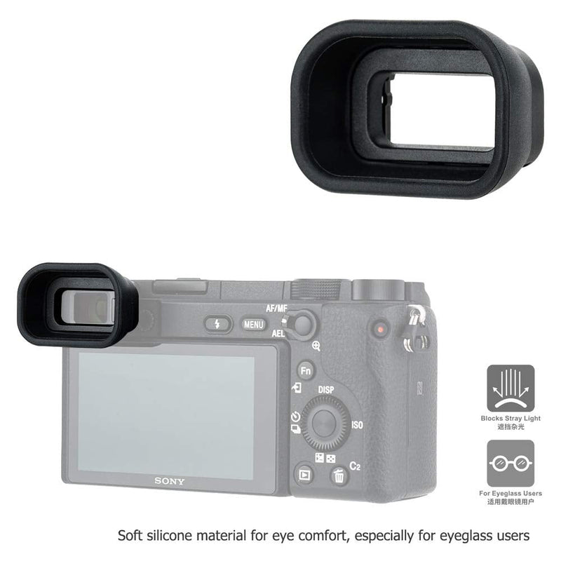 Kiwifotos Soft Long FDA-EP17 Viewfinder Eyecup Eye Cup Eyepiece for Sony A6400 A6500 A6600 Mirrorless Camera Sony FDA-EP17 Replacement