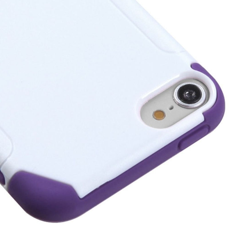 Asmyna White/Electric Purple Frosted Fusion Protector Cover for iPod touch 5 Standard Packaging