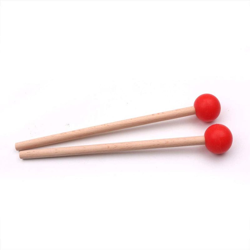 Tzong 2Pcs 7.28" Long Red Marimba Sticks Mallets Xylophone Piano Hammer Percussion Instrument Accessories