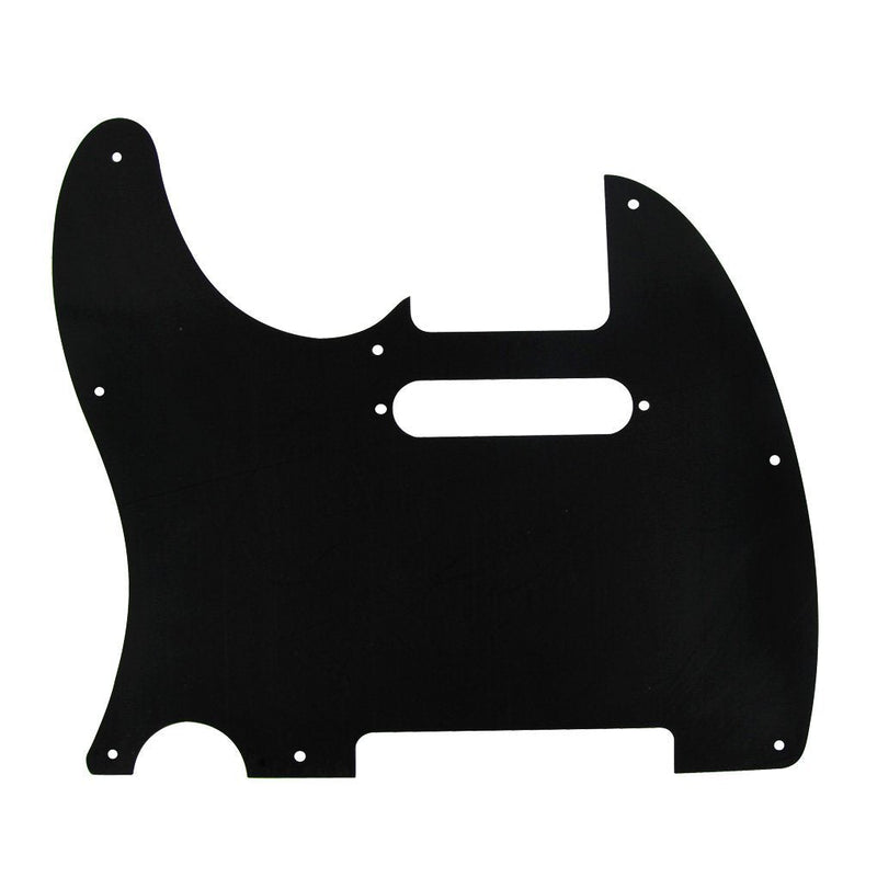 IKN 8 Hole Tele Pickguard w/Screws Fit USA/MX Standard Telecaster Pickguard Replacement, 1Ply Black