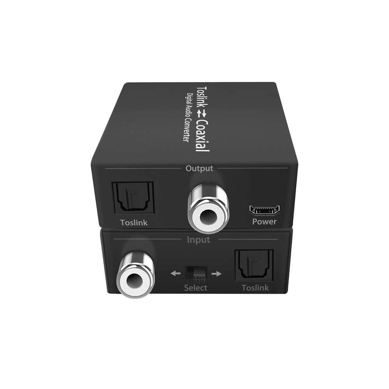 [AUSTRALIA] - Digital Coaxial to Optical Converter, Bi-Directional Coax Digital Audio Converter Optical-to-Coaxial or Coax-to-Optical Digital Audio Converter Adapter 