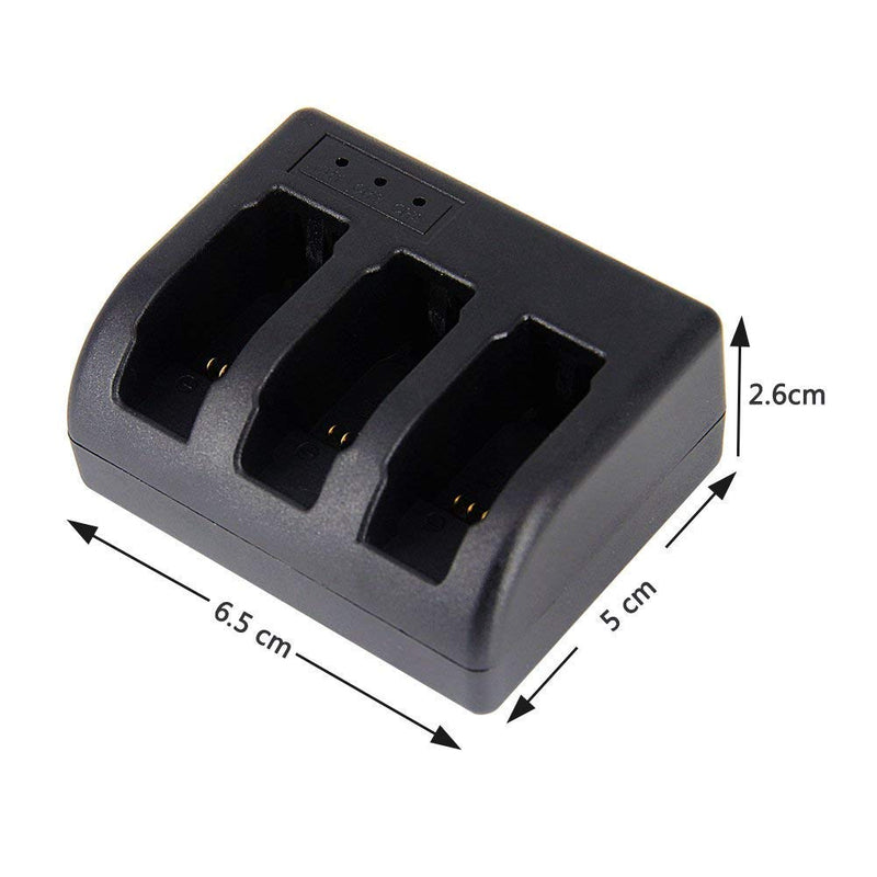 3 Channel USB Charger for Go Pro Hero 7 5 6 Batteires Black, AHDBT-501 AABAT-001,Rapid 3 Slot HERO5 HERO6 HERO7 Battery Charger