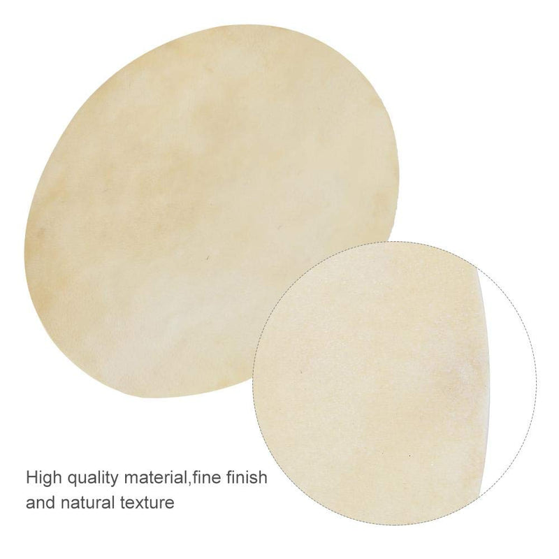 2pcs Drum Head Skin, 8.5/12in Faux Buffalo Leather with Consistent Clear Sound for African Bongo Drums 2 Size to Choose 12 inch