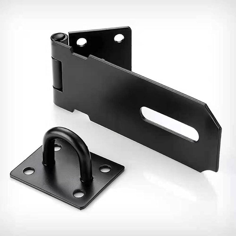 Axuansor Padlock Hasp Latch Locks 3 Inch Stainless Steel Door Lock Hasp Latch Matte Black Gate Hasp for Door Shed Gate Cabinet with Screws 2 PCS