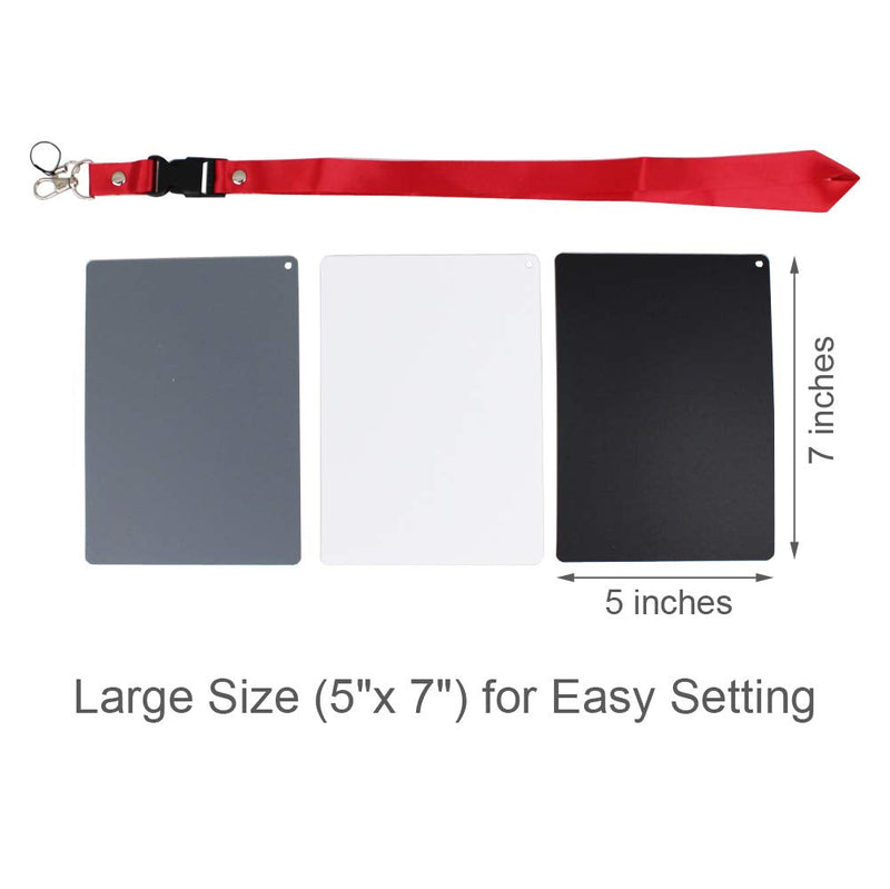 [AUSTRALIA] - Foto&Tech Waterproof Premium Set 18% Grey Card White Balance Card Exposure Photography Card Set Custom Calibration Camera Checker for DSLR Video Digital and Film Photography (5 x 7 Inch) 5 x 7 Inch 