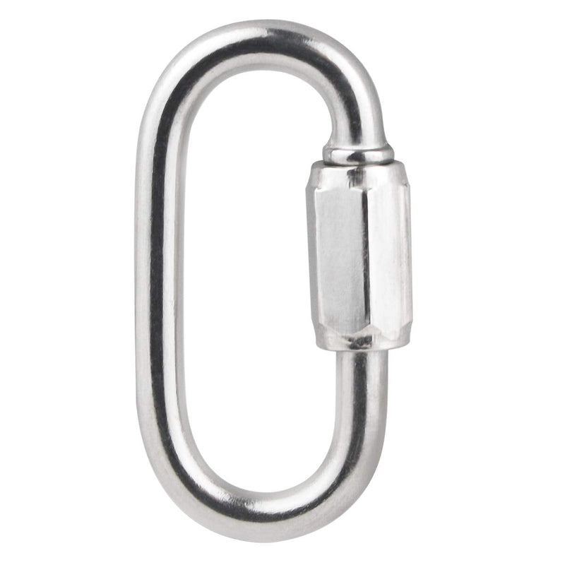 BNYZWOT 304 Stainless Steel Quick Links D Shape Locking Quick Chain Repair Links M3.5 1/8 inch Pack of 15