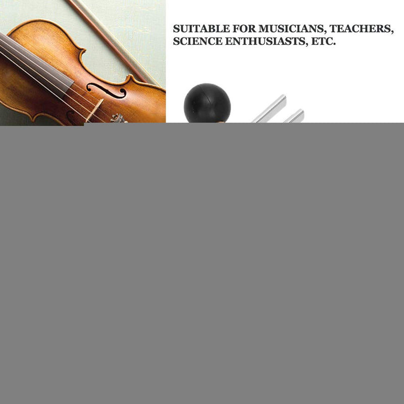 Brrnoo Tuning Fork Set, 5PCS 128HZ+256HZ+512HZ+1024HZ+2048HZ Medical Tuning Fork Hearing Test Aluminum Alloy Tuning Energy Fork With Hammer Tap