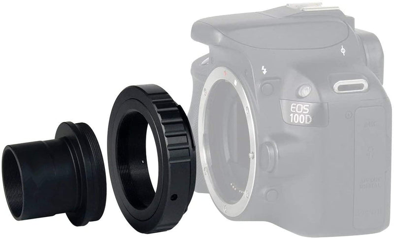 T2 T Ring Adapter and T Adapter 1.25'' Metal for All Canon EOS Standard EF Lenses and Telescope Camera Astrophotography Accessories