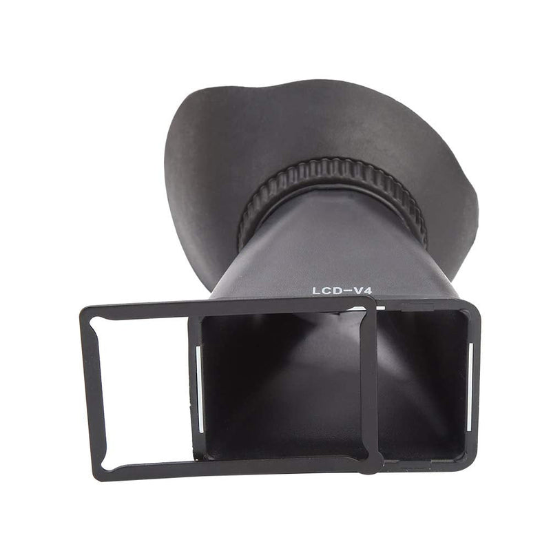 Camera Zoom Viewfinder, Lens Accessory 2.8X LCD Screen Magnifier Viewer with Sunshade Extender Hood for Canon for Nikon for Sony(V4 Plug) (V4 Plug)