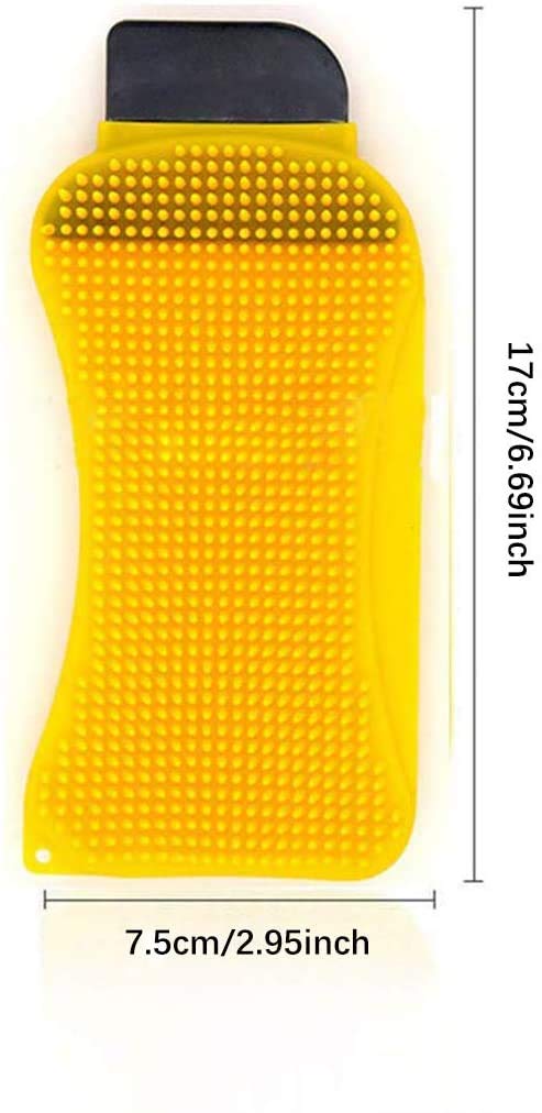 [AUSTRALIA] - 2PCS Silicone Sponge Multi-Purpose 3 in 1 Household Dish Scrubber Dish Brush 2pcs-yellow 