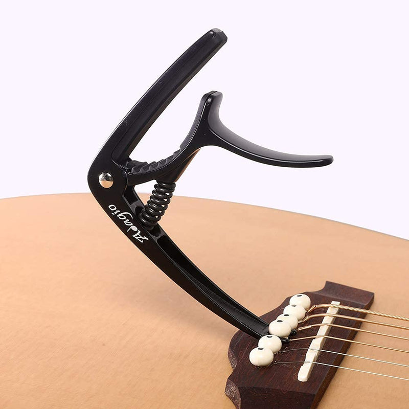 Adagio PRO DELUXE CAPO Suitable For Acoustic & Electric Guitars With Quick Release And Peg Puller In Black RRP £10.99 - Retail Packed