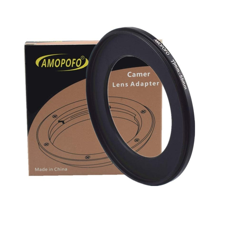 Universal 77-55mm /77mm to 55mm Step-Down Ring Filter Adapter for UV,ND,CPL,Metal Step-Down Ring Adapter