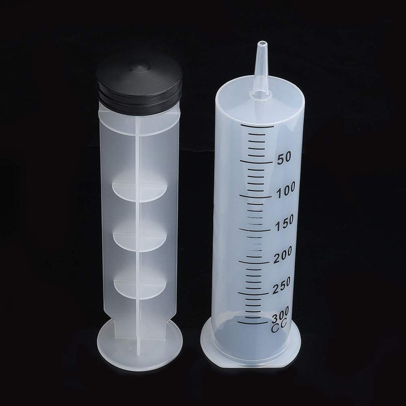 A AKRAF 300ml Syringe, Extra Large Plastic Syringes for Glue Dispensing, Scientific Labs, Watering, Refilling, Multiple Uses
