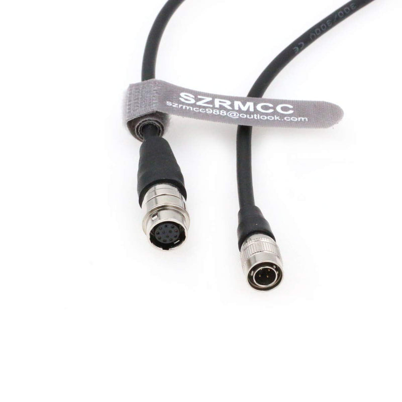 SZRMCC Hirose 4 Pin Male to Hirose 12 Pin Female Start Stop Power Cable for Sony F55 F5 Camera to B4 2/3" Fujinon Nikon Mount Lens