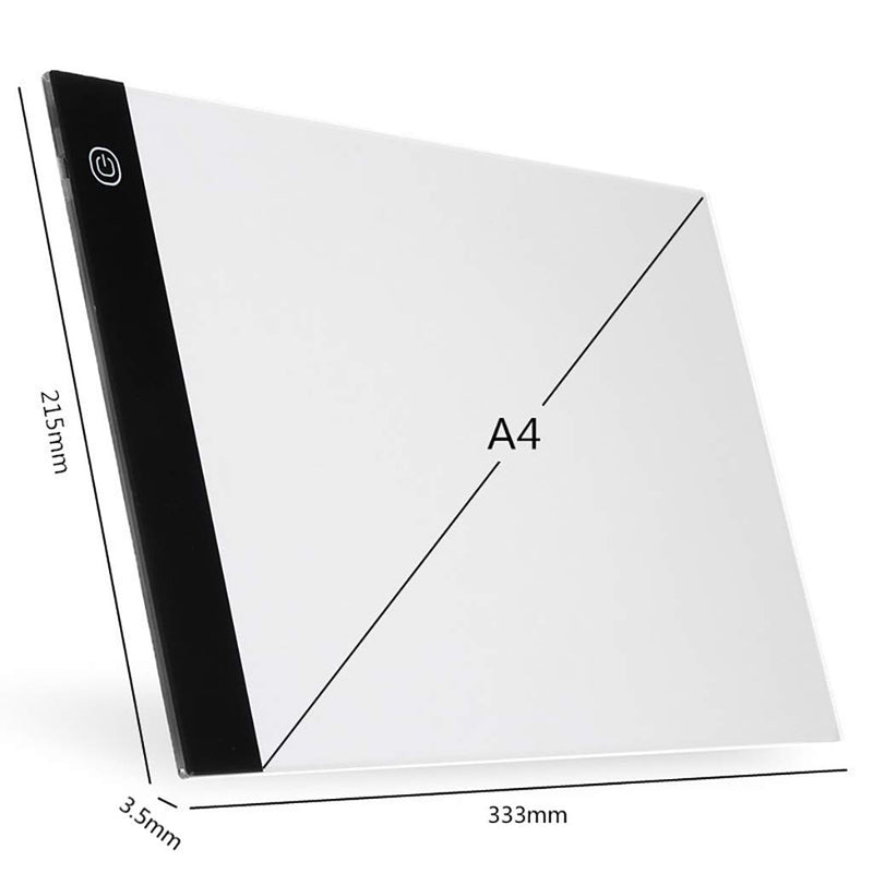 ZERIRA A4 LED Thin Light Box Tracer Ultra - Portable USB Power Cable Dimmable Tracing Light Pad for Artists Drawing, Painting, Animation, X-ray Viewing