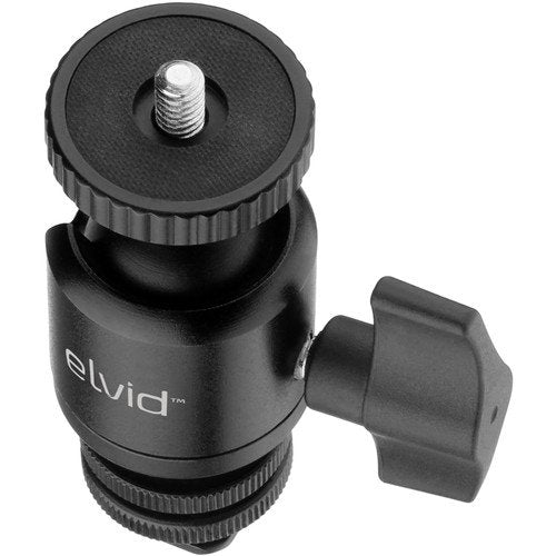 Elvid Heavy Duty Camera Shoe Mount Adapter with Ball Head for Monitors