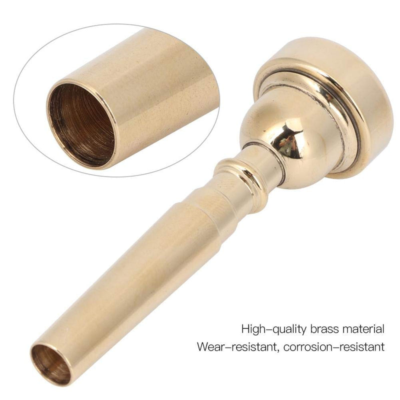 Metal Trumpet Mouthpiece, Gold Bb Tone Trumpet Mouthpiece, 3C 5C 7C(Gold 5C) Gold 5C