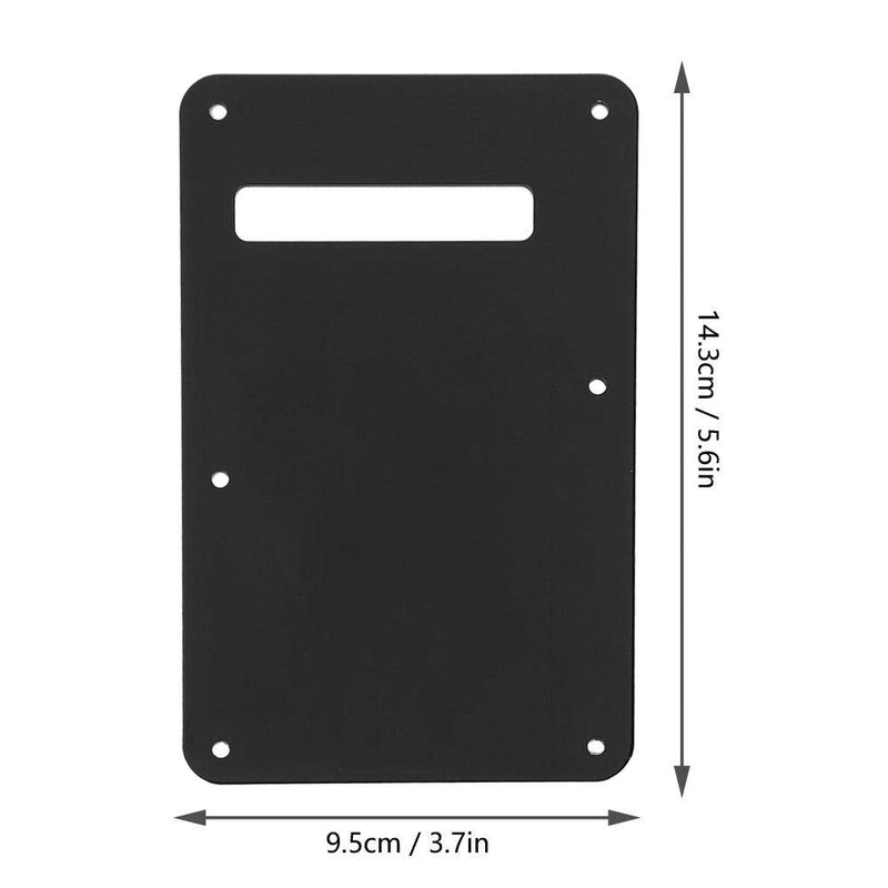 Guitar Back Plate, Pickguard Guitar Tremolo Spring Cavity Cover Back Plate replacement for St Style Electric Guitar (Black) Black