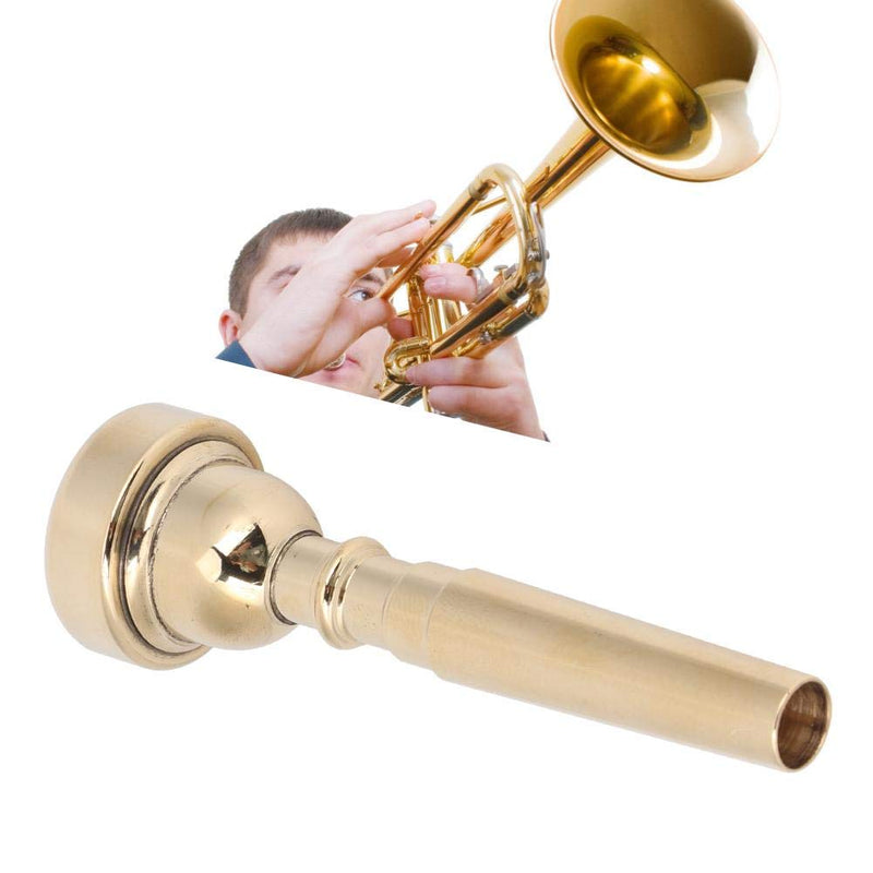 Metal Trumpet Mouthpiece, Gold Bb Tone Trumpet Mouthpiece, 3C 5C 7C(Gold 5C) Gold 5C